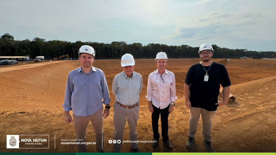 Alcindo Uggeri supervisiona avanço da obra da Estação de Tratamento de Esgoto em Nova Mutum